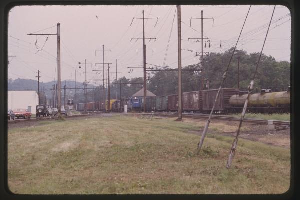 SD40-2 6376, GP38-2 8099, and GP9 7157 in Columbia, PA