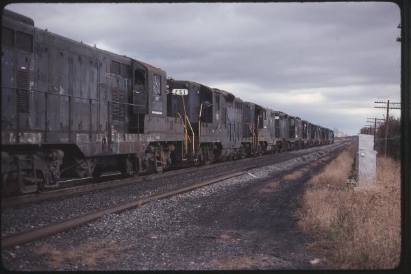 String of Norfolk & Western Engines heading to Scrap behind SD40 6300 and GP38-2 8120 in Cleona, PA