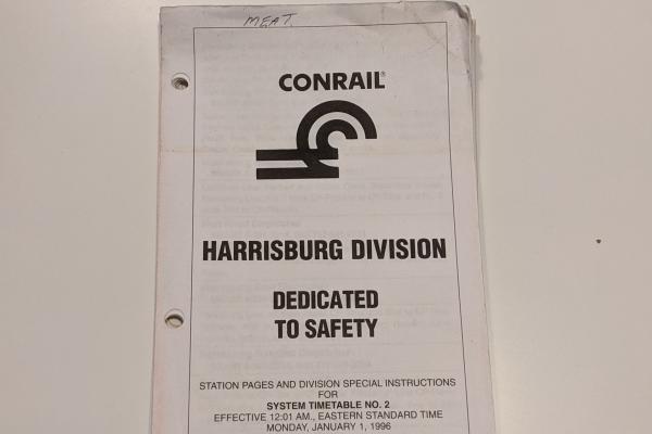 Conrail Harrisburg Division Employee Timetable, 1996-01-01, No. 2