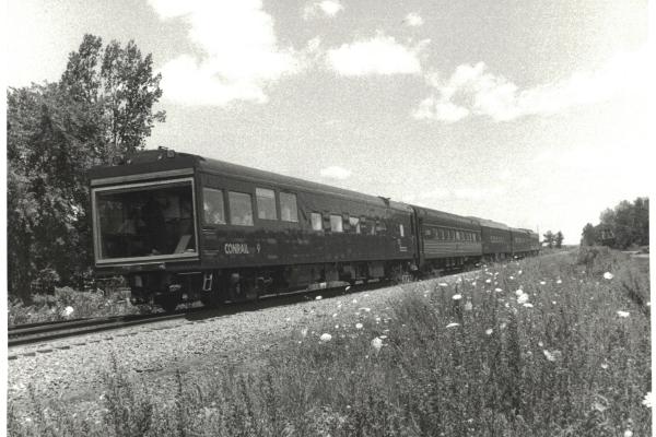 Photograph of Observation Car 9 on an OCS Train in Mount Marion NY
