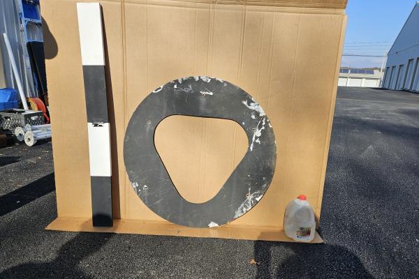 Round Background for General Railway Signal Co. (GRS) Type G, 3-light signal, ex-NYC