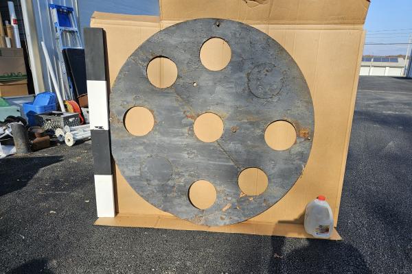 PRR position-light Round Background with 7 lamp holes, likely for a Spider Arm