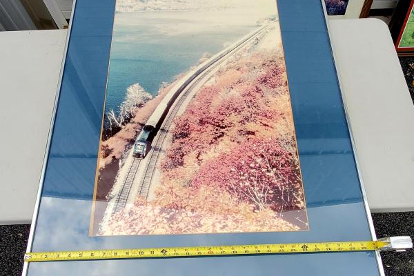 RoadRailer train along east side of Hudson River