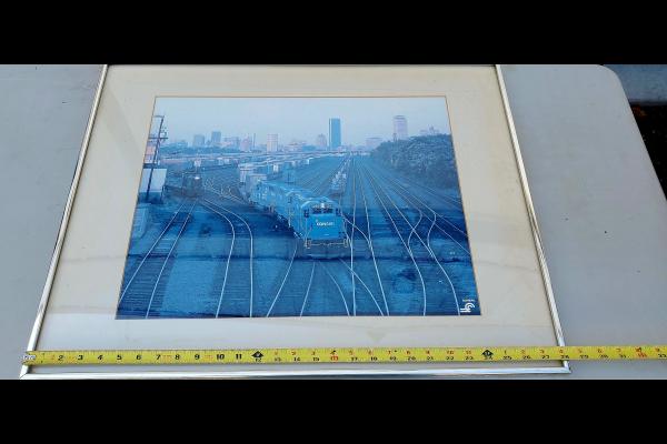 Boston Beacon Park Trailvan Terminal with Trailvan train departing