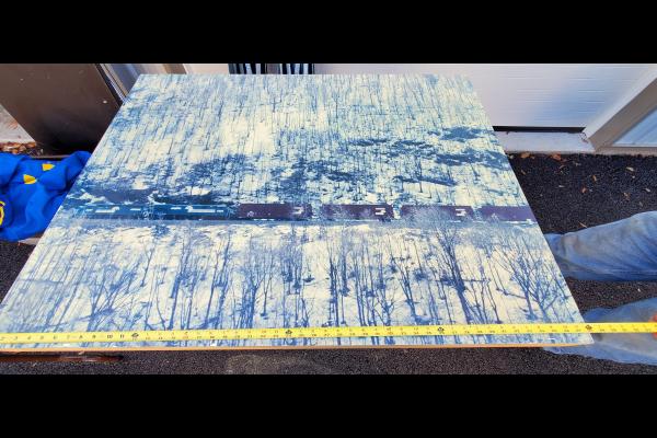 Auto Parts Boxcar Train on Horseshoe Curve