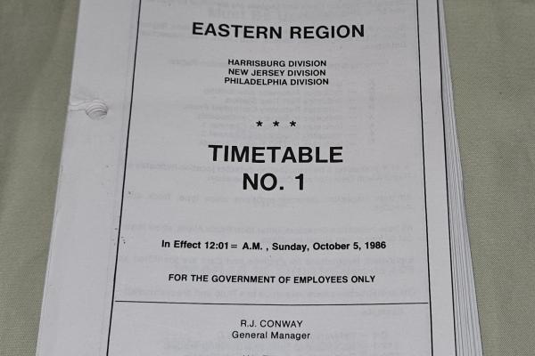 CR Eastern Region Timetable No. 1, 1986-10-05