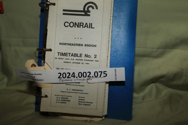 CR Northeastern Region Timetable No. 1, 1981-10-25