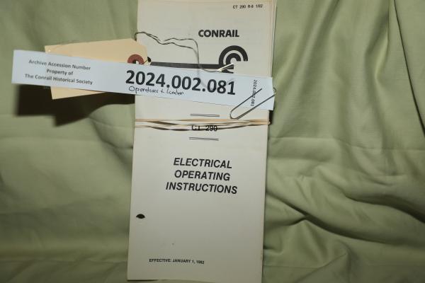 CT290 Electrical Operating Instructions 1982-01-01