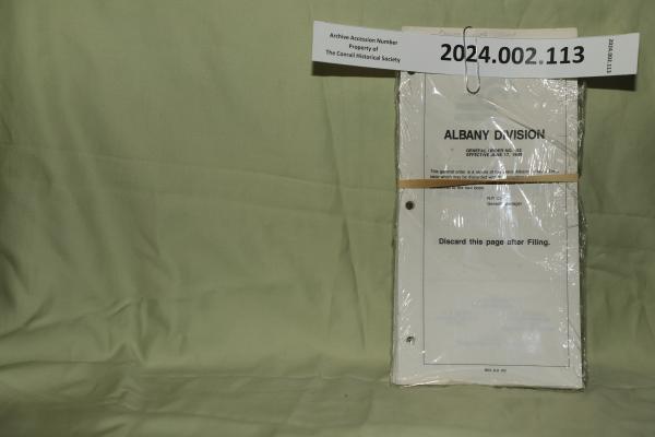 Albany Division Timetable General Order No. 102, 1989-06-17