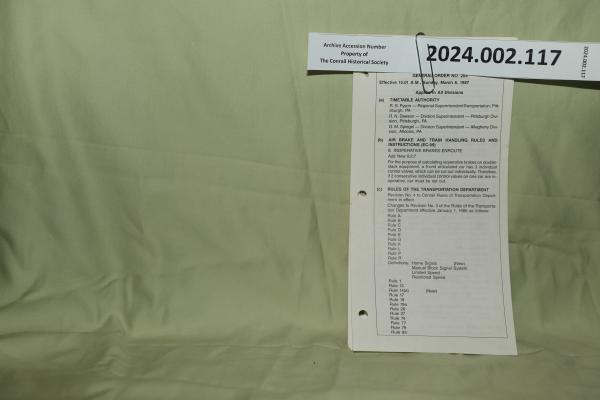 Central Region General Order No. 204