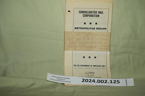 Metropolitan Timetable No. 2, 1982-04-26