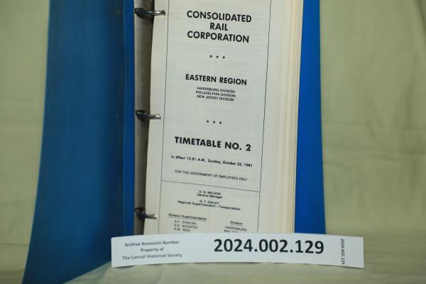 Eastern Region Timetable No. 2, 1981-10-25, rev. 1982-11-14