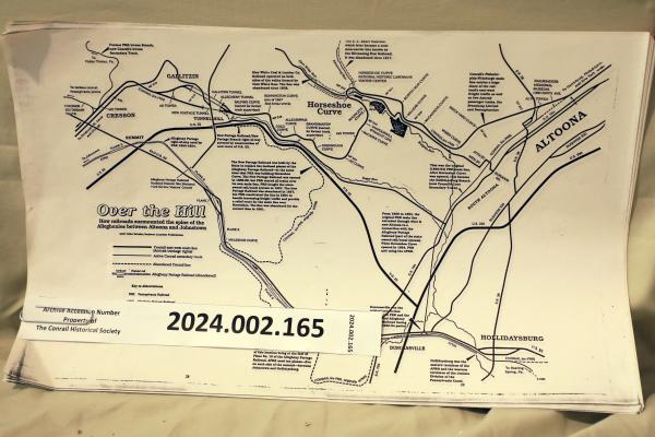 Map How Railroads Surmounted the Spine of the Alleghenies Between Altoona & Johnstown