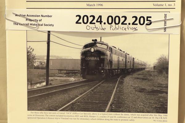 Wset Jersey Rails Quarterly, Conrail Office Car Trip, March 1996