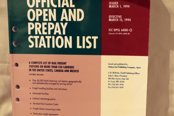 Official Open and Pre-Pay Station List 1994-03-15