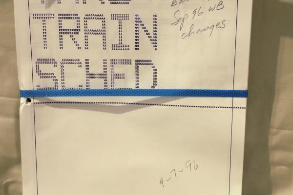 Train Schedule, September 1996