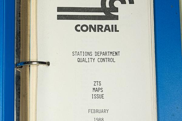 ZTS Maps, Allegheny Division, February 1988 (updated to May 1988)
