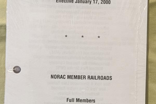 NORAC Operating Rules 7th edition eff. 2000-01-17