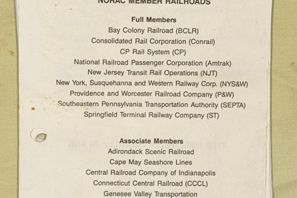 NORAC Operating Rules 5th edition eff. 1995-01-01