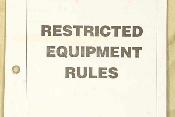 Restricted Equipment Rules eff. 1999-01-15 rev. 1999-05-01