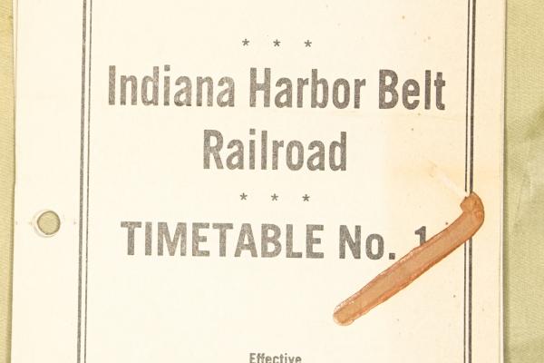 Indiana Harbor Belt Timetable No. 1, 1989-03-19