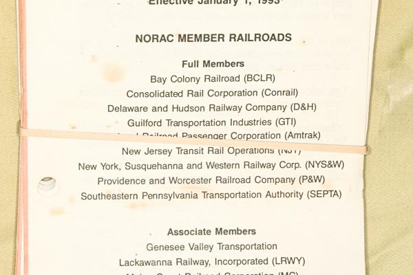 NORAC Operating Rules 4th edition eff. 1993-01-01