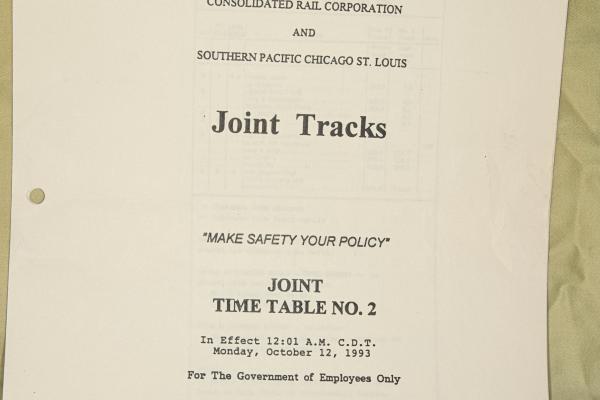 CR/Southern Pacific Chicago-St Louis Joint Track ETT No. 2, 1993-10-12