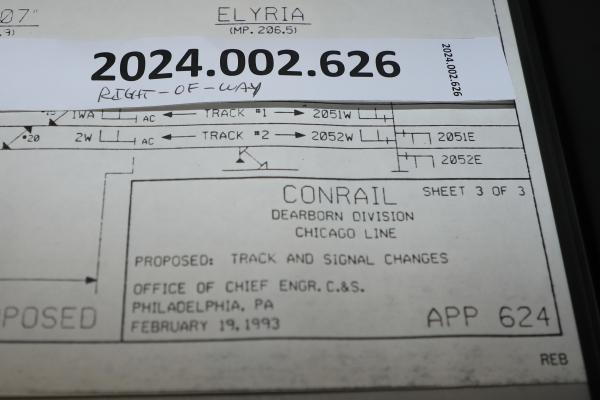 Track and signal changes map, Dearborn Div. Chicago Line, 1993-02-19