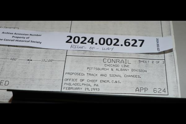 Track and signal changes map, Pittsburgh & Albany Div., Chicago Line , 1993-02-19