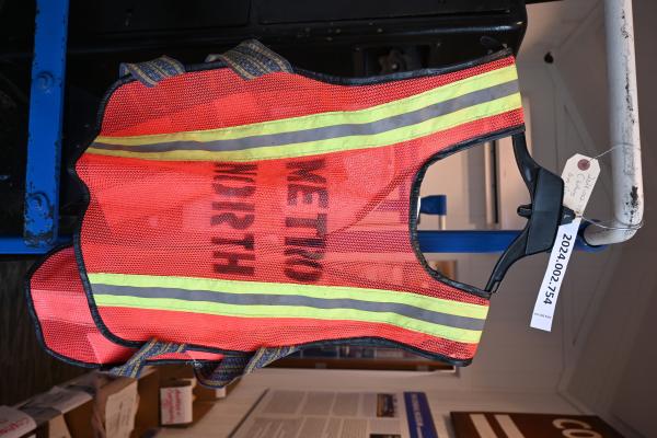 Metro North orange mesh safety vest