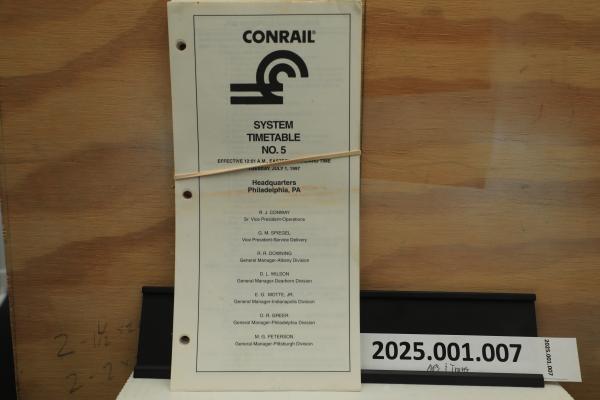 CR System Timetable No. 5, 1997-07-01