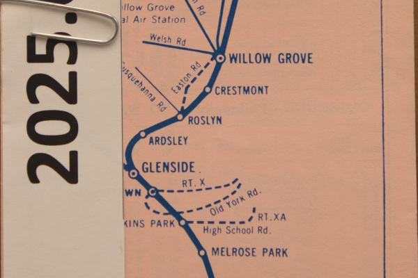CR schedule ex-RDG Hatboro line June 1976