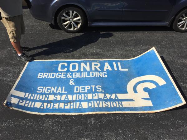 Conrail Bridge and Building Department Sign, Philadelphia Union Station