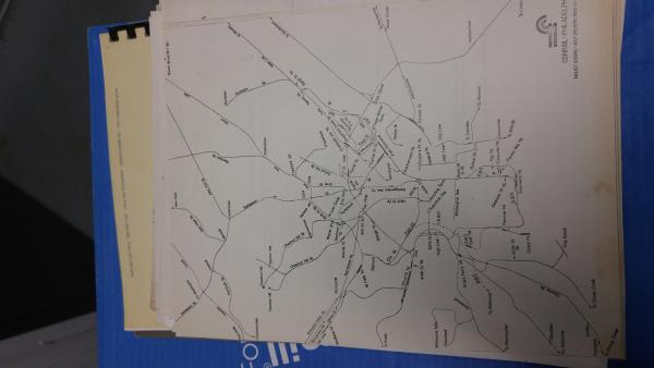 Map of Conrail in Philadelphia, Industrial Engineering Department, July 29 1976, Rev 11-30-76