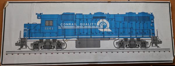 Print of GP38-2 #8141 in Conrail Quality paint scheme