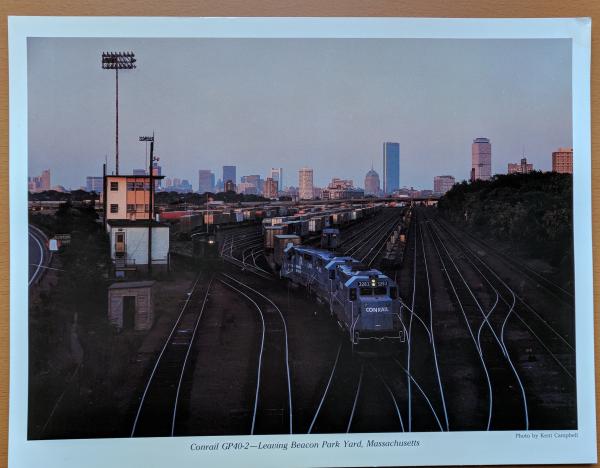 Promotional photo: Conrail GP40-2 - Leaving Beacon Park Yard, Massachusetts