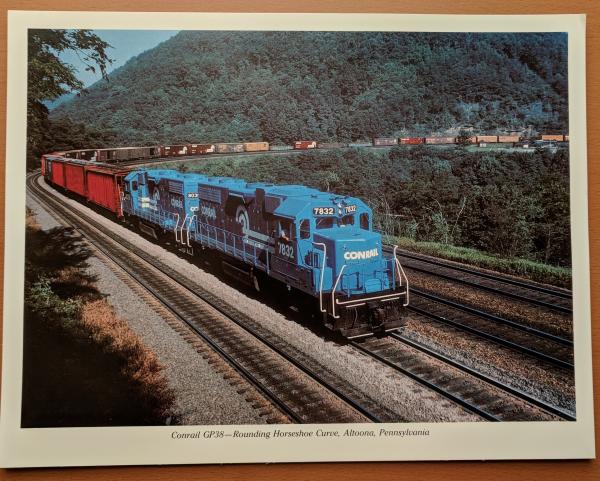 Promotional photo: Conrail GP38 - Rounding Horseshoe Curve, Altoona, Pennsylvania