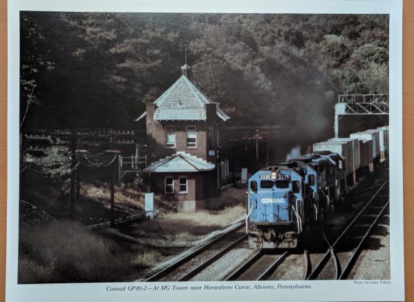 Promotional photo: Conrail GP40-2 - At MG Tower near Horseshoe Curve, Altoona, Pennsylvania