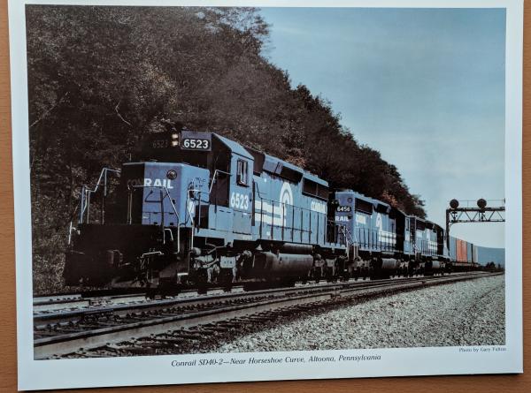 Promotional photo: Conrail SD40-2 - Near Horseshoe Curve, Altoona, Pennsylvania