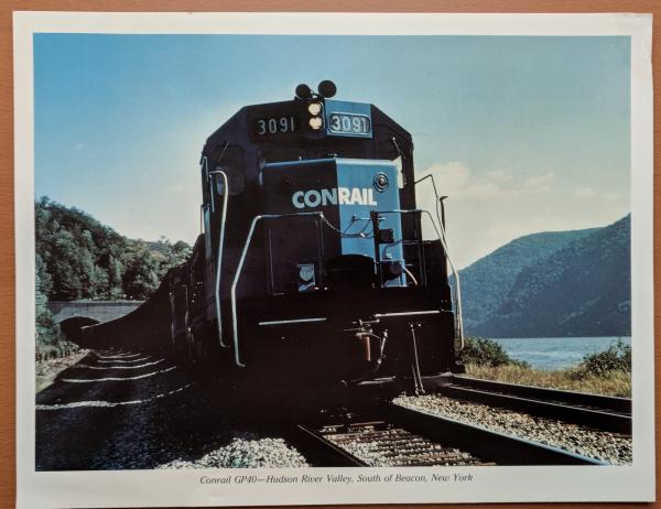 Promotional photo: Conrail GP40 - Hudson River Valley, South of Beacon, New York