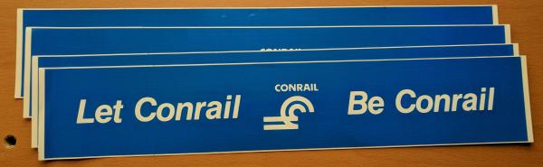 Let Conrail Be Conrail Bumper Sticker (x4)