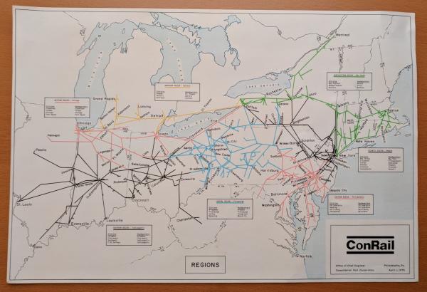 Conrail Regions Map April 1 1976
