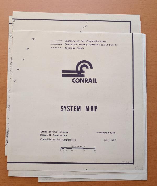 Conrail System Map 1977-07
