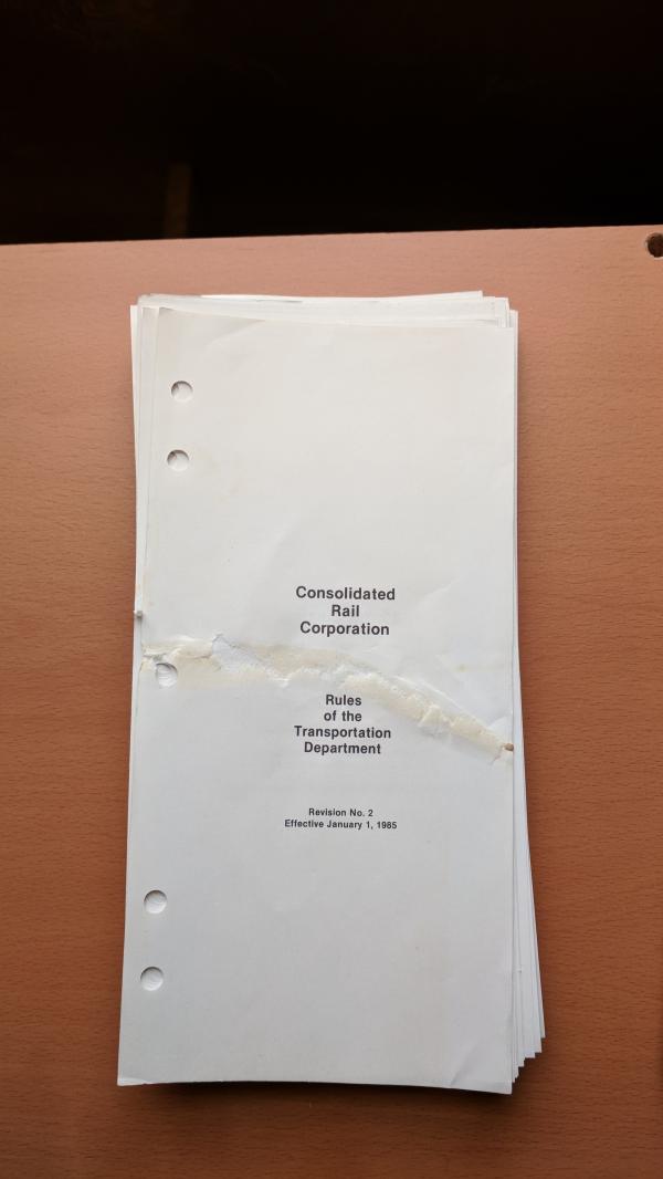 Rules of the Trasnportation Department Revision No 2. Effective January 1 1985