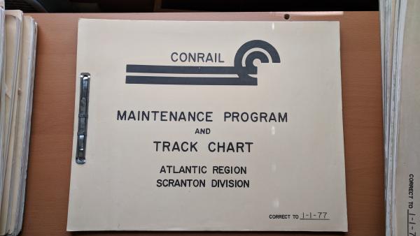 Maintenance Program and Track Chart: Atlantic Region, Scranton Division, Correct to 1-1-77 Book of Drawings