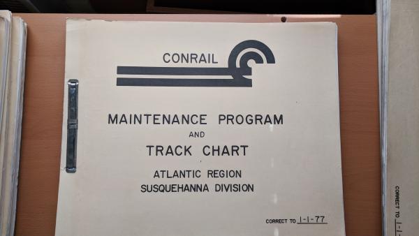 Maintenance Program and Track Chart: Atlantic Region, Susquehanna Division, Correct to 1-1-77 Book of Drawings