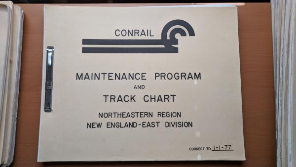 Maintenance Program and Track Chart: Northeastern Region, New England East Division, Correct to 1-1-77 Book of Drawings