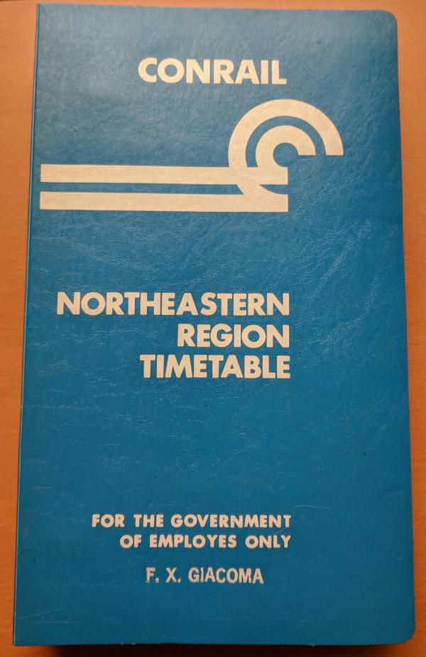 Conrail Northeastern Region Employee Timetable, 1999-01-15, No. ??