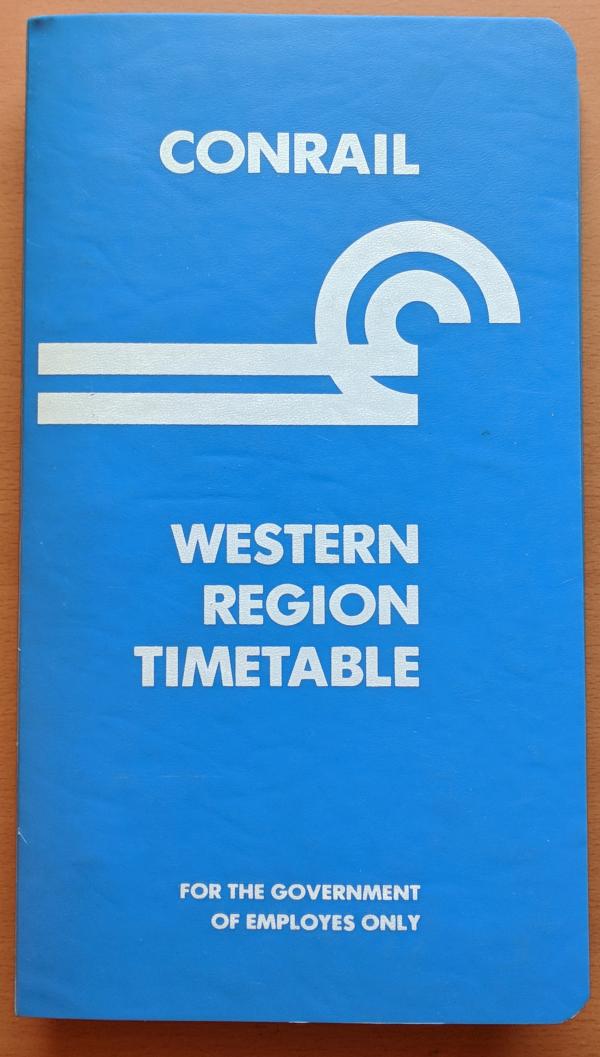 Conrail Western Region Employee Timetable, 1978-04-30, No. 1