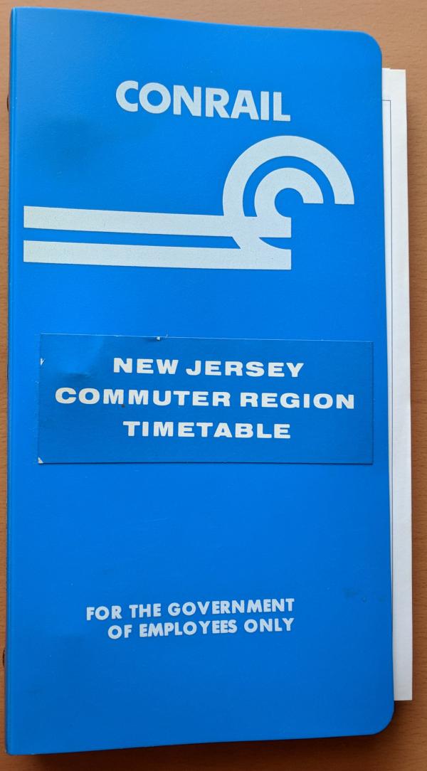 Conrail New Jersey Commuter Region Timetable, 1981-10-25, No. 1